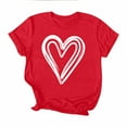 thumbnail image 5 of BLVB Valentines Shirts for Women Cute Love Heart Shirt Valentine T Shirt Red Short Sleeve Crewneck Casual Hearts Tops, 5 of 5