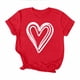 thumbnail image 5 of TaTaai Casual Women's Valentine Heart Print Short-Sleeve T-Shirt, Valentine's Day Daily Party Top, Round Neck Summer Tee Gift, 5 of 5
