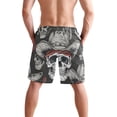 thumbnail image 2 of ALAZA Men's Swim Trunks Skull Cactus Beach Shorts with Pockets L, 2 of 6