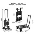 thumbnail image 5 of COSCO Shifter 2-in-1 Folding Hand Truck and Cart with Large Folding Toe Plate, 300 lb Capacity, Lightweight Steel Dolly, Black, 5 of 6