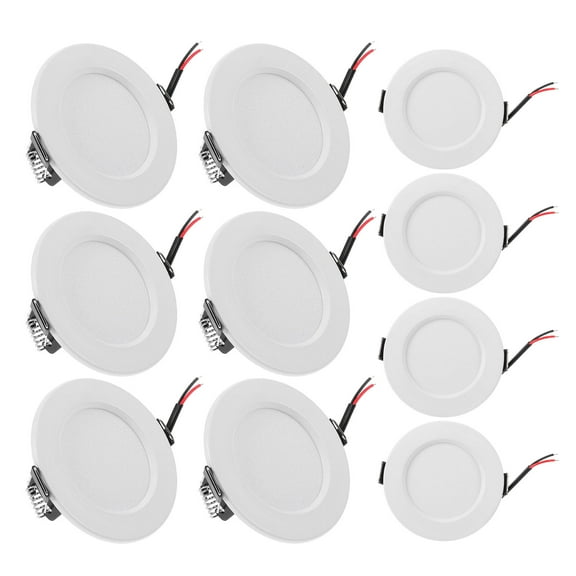 HOMEMAXS 10 pcs Led Down Light Led Living Room Lamp Ceiling Light With Junction Box White Flush Mount Ceiling Light For Living Room