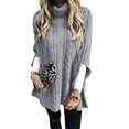 thumbnail image 1 of Sonducket Suéter chal cómodo a prueba de viento Tippet tejido ocio Casual bufanda elegante suéter Otoño Invierno calle suelta Accesorios de disfraces Gris L, 1 of 6