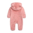 thumbnail image 3 of Baby Jumpsuit Hooded Fleece Rompers Long Sleeve One Piece Bear Ear Snowsuit Warm Winter Outwear, 3 of 8