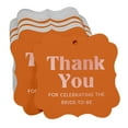 thumbnail image 3 of Inkdotpot Pack Of 100 Real Rose Gold Foil Bracket Shape Paper Tags Thank You For Celebrating The Bride To Be Bridal Shower Favor Hang Tags, 3 of 7