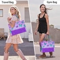 thumbnail image 6 of Large Capacity Tote Bag,Purple Butterfly Leopard Pattern Handbag Fashion Luxury Tote Bag,15.7"x13"x 5.1" Inches,Laptop Compatible, 6 of 6