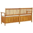 thumbnail image 3 of vidaXL Banc de Rangement avec Coussin 170 cm Bois Massif Acacia, 3 of 5