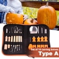 thumbnail image 4 of 14 piezas profesionales de tallado de calabazas portátiles herramientas de marmoleado de calabazas conjunto de herramientas de Skulpture para vacacion un BLESIY caso de tallado de calabaza, 4 of 7