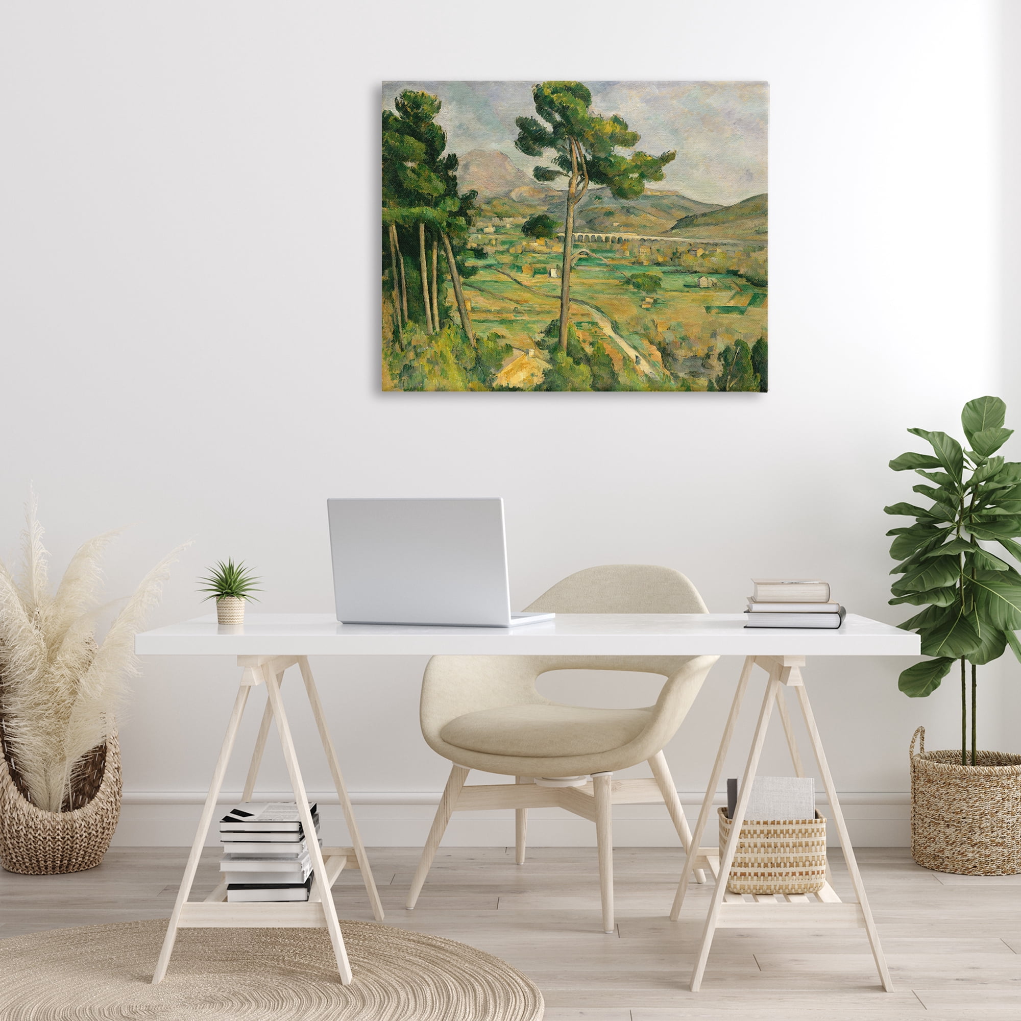 Stupell Industries Classic Cezanne Mont Sainte-Victoire Landscape & Nature Painting Wrapped Canvas Art Print Wall Art, 40 x 30