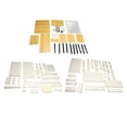 thumbnail image 1 of Tocador moderno Nikou con espejo y luces de MDF Cajones para dormitorio Color crema, 1 of 15