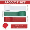 thumbnail image 2 of 3 Rolls 3 Colors about 13.1 Yards Christmas Glitter Wired Ribbon Sparkle Ribbon Metallic Fabric Ribbon Gift Wrapping Ribbon for Xmas Wedding Birthday Party Craft Decoration, 2 of 9