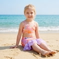 thumbnail image 4 of Girls Swimsuits 3PCs Mermaid Bikini Set Fish Tail Skirt Ruffled Bathing Suit Cosplay Swimwear for Kids Sizes 3T, 4 of 9