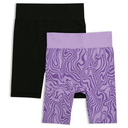 No Boundaries Juniors  Seamless Bike Shorts  2-Pack