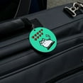 thumbnail image 5 of Nine Lives Cat Pixel Retro Game Round Luggage ID Tag Card Suitcase Carry-On, 5 of 7