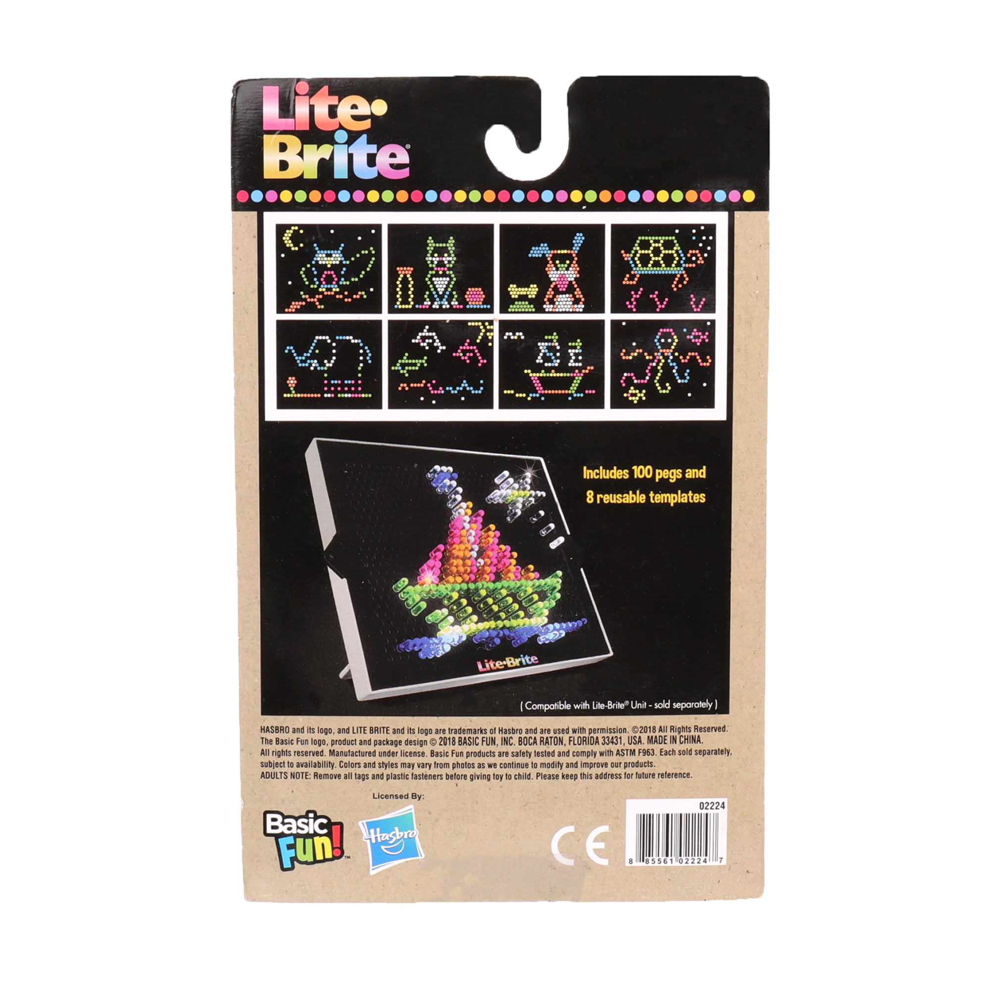  Lite Brite HD Template and Peg Refill Set Plus Storage, 360  Mini-Pegs and 8 Templates : Toys & Games