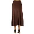 thumbnail image 2 of 24seven Comfort Apparel Womens Comfortable Fit Elastic Waist Maternity Maxi Skirt, 2 of 4