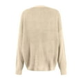 thumbnail image 5 of Stichou Cardigan Sweaters for Women 100% Cotton Button-Down Oversized Knit Cardigans with Pockets for Fall Winter 2025 Khaki M, 5 of 5