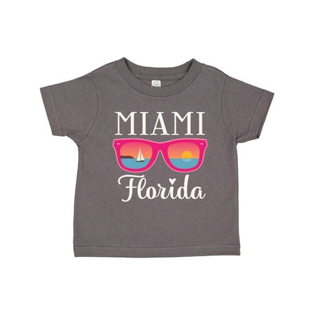 

Inktastic Miami Florida Vacation Beach Trip Gift Toddler Toddler Girl T-Shirt