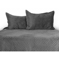 thumbnail image 2 of Colcha de Terciopelo Dormireal Velvet Gris King Size con Fundas, 2 of 7