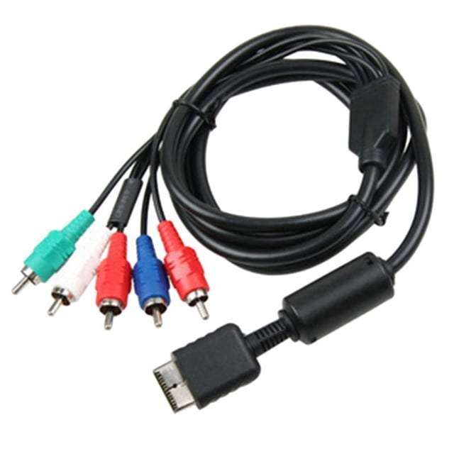 Ypbpr para PS2 / Slim HDTV-Ready TV HD Componente AV Cable 5 Hilos 6 Pies Negro