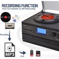 thumbnail image 4 of ORCC 10-in-1 Bluetooth Turntable Record Player with Built-in Speaker, Vinyl Turntable CD Cassette and FM/AM Radio Combo, AUX in RCA Out USB MP3 Recording Headphone  Compact, 4 of 9