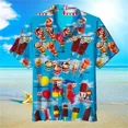 thumbnail image 3 of Camisa de manga corta para hombre para fiesta en la playa Camisa abotonada para hombre Camisa de moda con estampado cúbico de cono de helado para hombre Ropa para hombre, 3 of 4