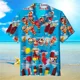 thumbnail image 3 of Camisa de manga corta para hombre para fiesta en la playa Camisa abotonada para hombre Camisa de moda con estampado cúbico de cono de helado para hombre Ropa para hombre, 3 of 4