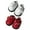 white and red, variant on 2 Pairs Tiny Doll Wardrobe Footwear Set Soft Fabric PU For Collectible Dolls Photo Props
