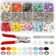thumbnail image 1 of Snap Kit 200 Piezas Herramienta Alicates Cinco Garras Botones Huecos Coloridos Botones Metal Botones Infantiles, 1 of 5