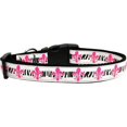 thumbnail image 1 of Pink Fleur De Lis Ribbon Dog Collars Large, 1 of 1