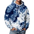 thumbnail image 5 of Mens Oversized Hoodies Drawstring Tie-Dye Sweatshirt Fit Long Sleeve Pullover Women Casual Hooded Shirts, 5 of 5