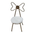 thumbnail image 3 of Silla de metal para casa de muñecas en miniatura a escala 1/12 con cojín de peluche, accesorio de regalo Dorado, 3 of 7