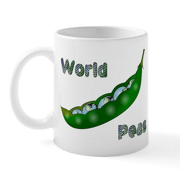 CafePress - World Peas Mug - 11 oz Ceramic Mug - Novelty Coffee Tea Cup