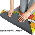 thumbnail image 3 of Rainbow Checkered Pattern Hot Yoga Mat Towel Non Slip for Hot Yoga - Quick-Drying Yoga Mat Cover with 4 Corner Pockets with Travel Bag - Hot Yoga Towel Non Slip Grip Moisture Wicking Sweat 70"x26", 3 of 6