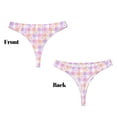 thumbnail image 3 of Fotbe Heart Buffalo Plaid Tanga Sin Costuras para Mujer con Estampado – Panties Invisibles, Transpirables y Cómodos para Uso Diario-X-Large, 3 of 6