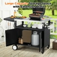 thumbnail image 5 of AECOJOY Outdoor Grill Cart with Storage Cabinet Buffet Prep Tables for Outside Steel BBQ Bar Carts for Patio（20"D x 50"W x 32.2"H）, 5 of 8