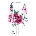 thumbnail image 5 of Ynynloco Women's Casual Long Sleeve Dresses A line Empire Waist Knee Length Loose Swing Party Dress with Pockets, 5 of 7