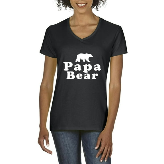 Normal is Boring - Women's T-Shirt V-Neck Short Sleeve, up to Women Size 3XL - Papa Bear