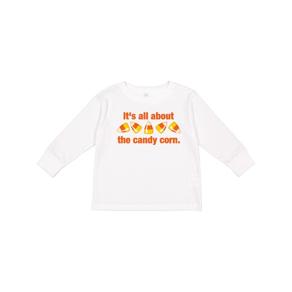 Inktastic All About the Candy Corn Boys or Girls Long Sleeve Toddler T-Shirt