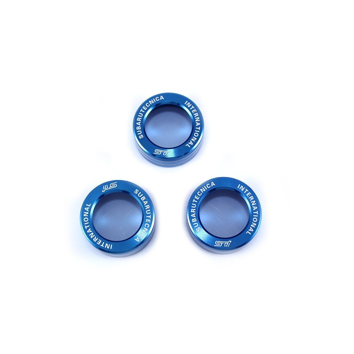 3x 3x AC Knob Control Volume Blue Cover Rings Trim for Subaru BRZ GT86 FT86 FR-S