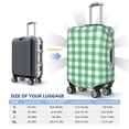 thumbnail image 2 of Gingham White green plaids checkered Luggage Cover Anti Scratch, Elastic Suitcase Protector Suitcase Covers for Luggage Fits 18-32 Inch Luggage, 2 of 5