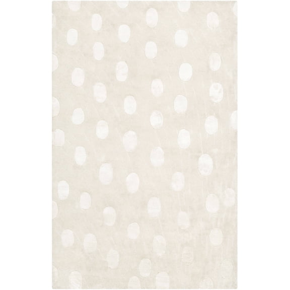 SAFAVIEH Soho Maci Polka Dots Wool Area Rug, White, 8'3" x 11'