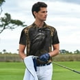thumbnail image 3 of Wukai Gothic Raven Portrait Men’s Polo Shirts Sleeve,Camisas Polo Para Hombre,True Classic Tees Men-Small, 3 of 6
