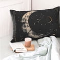 thumbnail image 4 of Fuzoiu Abstract Starry Sky Moon Print Pillow Case with Hidden Zipper,Pillow Covers,Soft and Comfortable Pillowcase-16"x24", 4 of 6