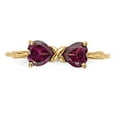thumbnail image 4 of 14K Yellow Gold Ring Band Birthstone (06) June Rhodolite Garnet Heart Red, 4 of 5