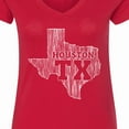 thumbnail image 4 of Inktastic Houston Texas Women's V-Neck T-Shirt, 4 of 5