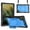 Black +Dark Blue, variant on For Moto Pad 2026 11inch Tablet Tough Hybrid Rotating 360 Degree Kickstand - Rose Gold