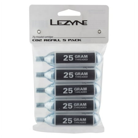 Lezyne, Co Cartridges, Threaded, 25g, 5 pack