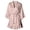 Pink, variant on Women's Satin Flounce Ruffle Bathrobe Long Sleeve Belted Robe Elegant Soft Comfortable Bridal Morning Loungewear Sleepwear For Wedding Home Relaxation