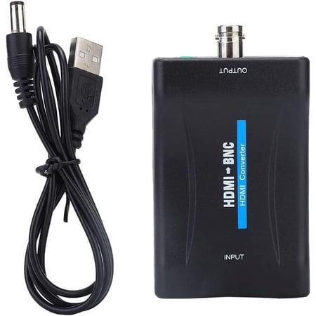 FENGHDMI to BNC Converter Adapter BNC HDMI Coax Connector Coaxial Composite Analog Video Audio 3.5mm Audio Signal Converter Adapter 480i 576i Support for NTSC/PAL-240527