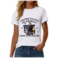 thumbnail image 4 of Leey-World 250 Years 1776-2026 250th Birthday Eagle Liberty Bell T-Shirt 4th Of July Tee Shirts for Women(White,S), 4 of 8